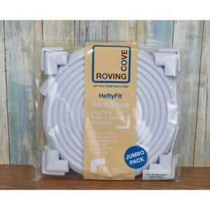 Roving Cove Baby Proofing Edge Corner Guards 18ft Oyster White Jumbo Hefty-Fit